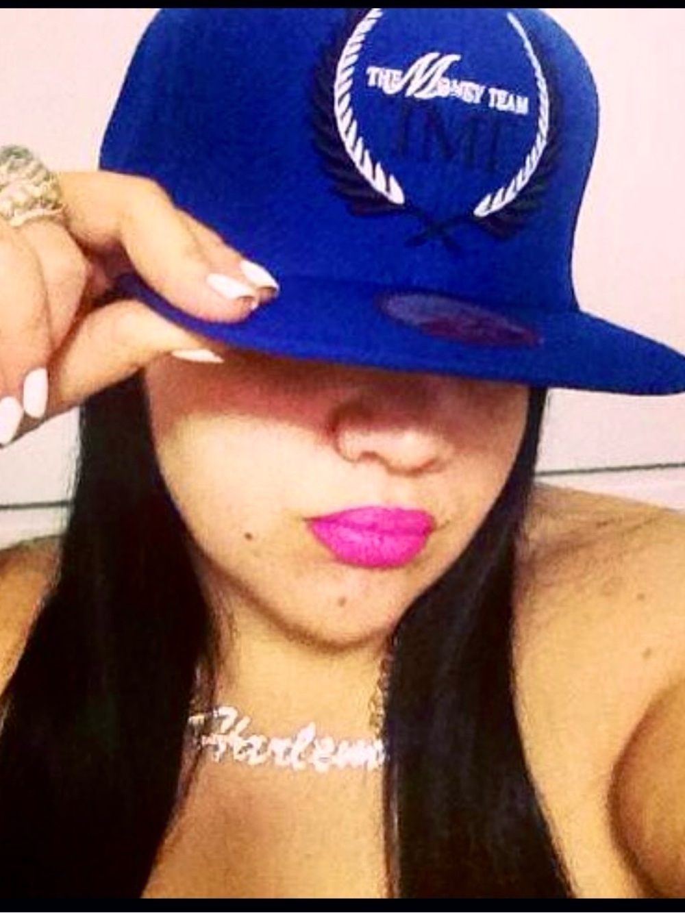 “The money team hat” SnapBack hat-blue